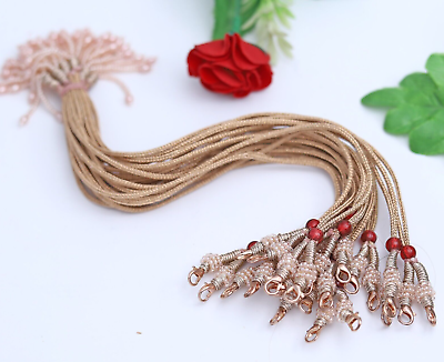 #ad Bridal Necklace Jewelry Supported Dori Lot Silk Threads Ethnic Indian Rose Gold $9.59