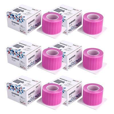 #ad 6 Rolls Pink Dental Medical Barrier Film Tape Adhesive Roll 7200 Sheets 4quot; x 6quot; $59.39