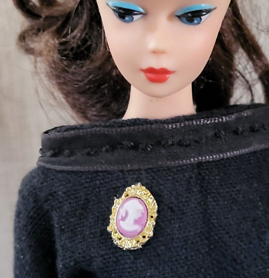 #ad Doll Pin Brooch Barbie Repro Vintage Silkstone FR Fashion Royalty Poppy Parker $7.00