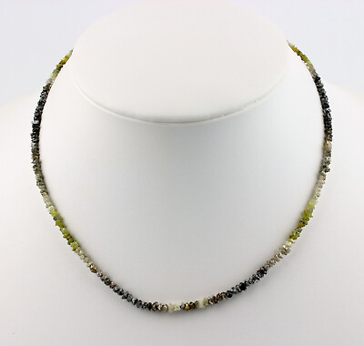#ad Natural Raw Diamond Necklace Precious Stone Multi Colored Noble 16 11 16in 27 $116.31