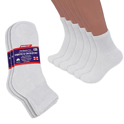 #ad Diabetic Ankle Socks Mens Circulatory Health Socks 3 12 Pairs 9 11 10 13 13 15 $9.99
