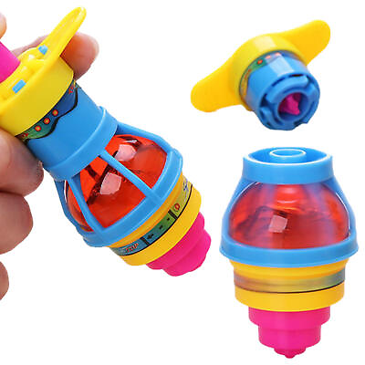 #ad 2 X Spinning Top Flash Luminous Spinning Tops Toy Colorful Top Ejection Toy $8.00