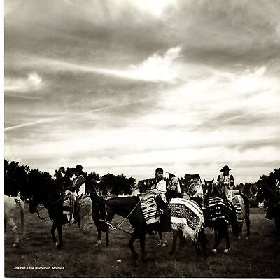 #ad 2001 Vintage Print Photo Native American Indian Crow Fair Reservation Horses MT $24.88