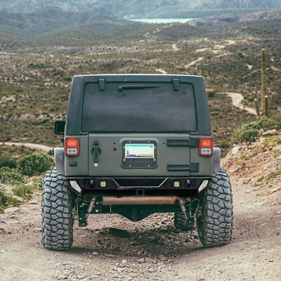 #ad ** USA Made** Black Steel Rear Bumper for Jeep Wrangler JK JKU Fly Offroad $499.99
