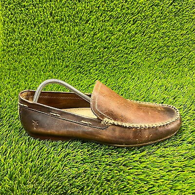 #ad Frye Lewis Venetian Mens Size 9.5 Brown Casual Classic Shoes Loafers 3480257 $49.99