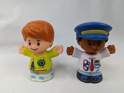 #ad Fisher Price Little People Pilot and Bus Driver Lot $8.05