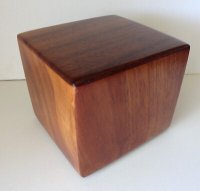 #ad Solid Koa Urn for animal or pet to 19# 20 cubic inch real koa hawaii $65.00