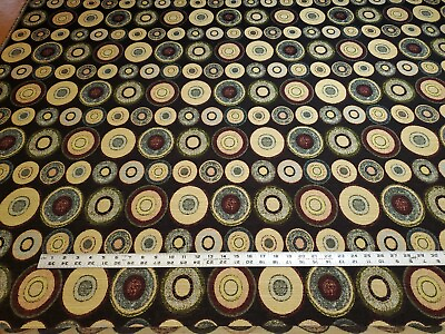 #ad Geometric Circles tapestry upholstery fabric per yard ft989 $12.95