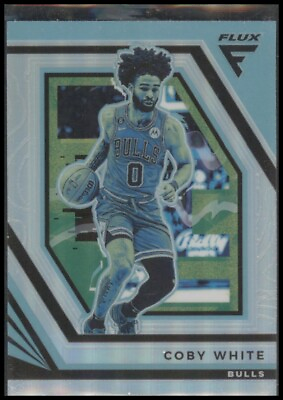 #ad 2022 23 Panini Flux Silver Teal Prizm #67 Coby White Chicago Bulls $1.80
