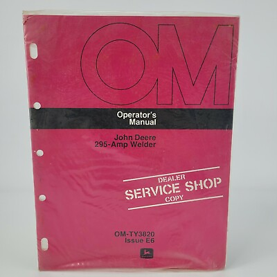 #ad OEM John Deere 295 Amp Welder Owner Operator#x27;s Manual Dealer Service Shop Copy $7.15