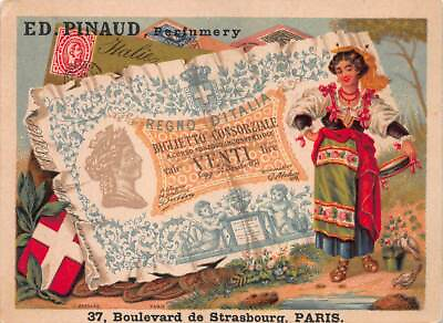 #ad Ed Pinaud Perfumery Paris France 19th Century Trade Card $15.00