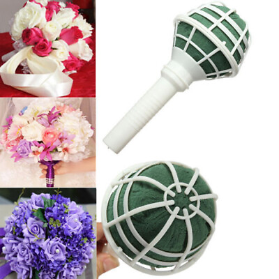 #ad Bridal Wedding Flower Decoration Bouquet Foam Holder Handle Base Bracket Supply C $5.80