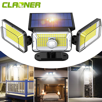 #ad CLAONER 368 LED Solar Security Light PIR Motion Sensor Outdoor Garden Flood Lamp $17.99