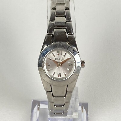 #ad Relic Watch Women Silver Tone Round Dial All Stainless Steel New Battery 6.5quot; $11.99