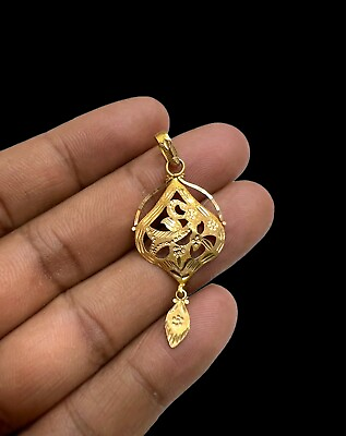 #ad 22KT SOLID GOLD GORGEOUS PENDANT INDIAN CRAFTMEN HANDMADE GOLD PENDANT $320.00