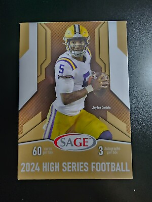 #ad 2024 Sage High Series Football Box Sealed 60 Cards 3 Autos QTY Discount $21.90