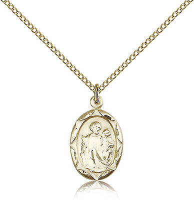 #ad Saint Joseph Medal For Women Gold Filled Necklace On 18 Chain 30 Day Mon... $138.25