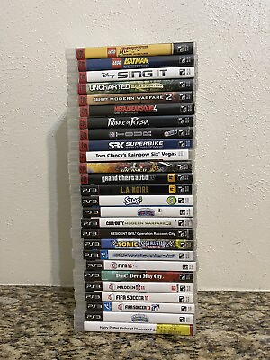 #ad ps3 video game lot bundle 28 Games Sonic GTA COD FIFA Resident Evil $145.00