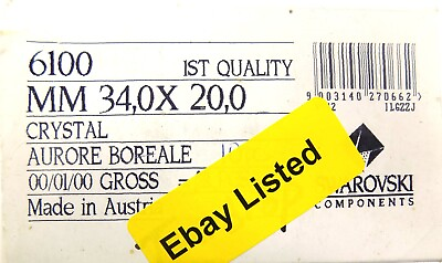 #ad 1 34mm Wholesale SWAROVSKI 6100 Pear Pendant Drop Crystal AB $11.75