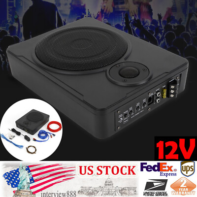 #ad 600W 8quot; Under Seat Powered Subwoofer Sub Bass Speaker Car Truck Sub With Amp $76.00