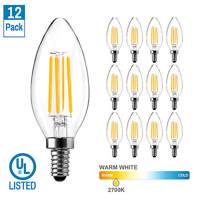 #ad BRIMAX E12 LED Candle Light Bulbs Candelabra Chandelier Bulb Replacement 40W 60W $12.54