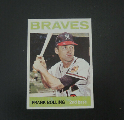 #ad Frank Bolling 1964 Milwaukee Braves Topps Baseball Card #115 Very Good Exc $1.50
