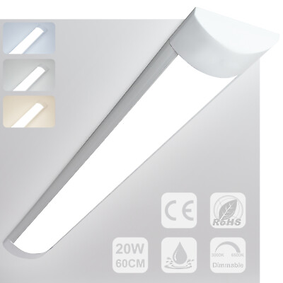 #ad 20W LED Batten Tube Light Shop Workbench Garage Ceiling Lamp Fixture Dimmable US $14.99