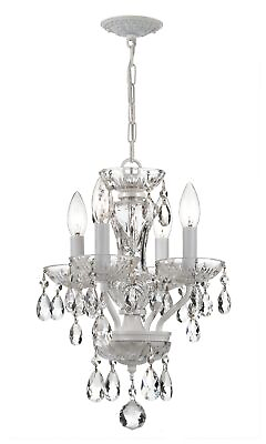 #ad Crystorama Lighting Group 5534 CL MWP Traditional Crystal 4 Light White $258.00
