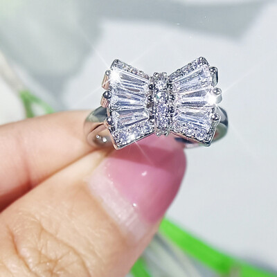 #ad Fashion 925 Silver Filled Ring Women Cubic Zircon Wedding Jewelry Gift Sz 6 10 C $3.10