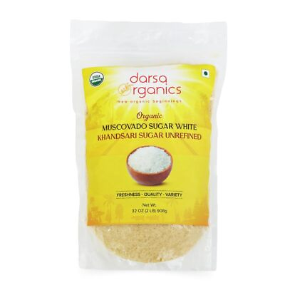 #ad Khandsari White Sugar 32 oz Resealable Pouch with Zipper Non GMO amp; Gluten... $27.09