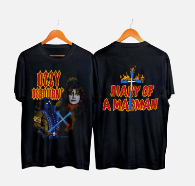 #ad Vintage Style 1982 Ozzy Osbourne Diary Of A Madman T Shirt $23.85
