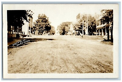#ad Colon Michigan MI RPPC Photo Postcard State Street West Dirt Road Scene c1910#x27;s $39.95