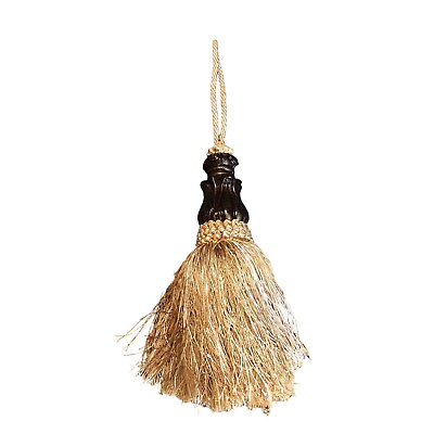 #ad French Style Furniture Tassel Champagne Gold With Dark Brown Top $14.40