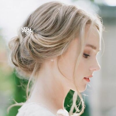 #ad Bridal Hair Comb Wedding Hair Accessories for Brides Crystal Wedding C silver $12.13