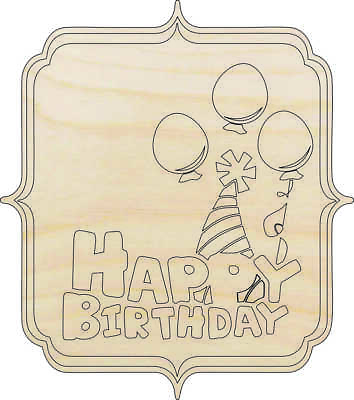 #ad Birthday Sign Laser Cut Out Unfinished Wood Craft Shape XTR71 $9.20