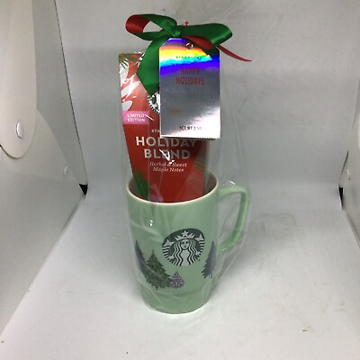 #ad NOS 2021 Starbucks Happy Holidays Coffee Mug amp; Coffee Set $25.99
