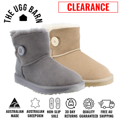 #ad CLEARANCE UGG Boots Mini Button Australian Made A Grade Sheepskin Men Women AU $94.00