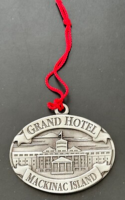 #ad Grand Hotel Mackinac Island Michigan Christmas Tree Ornament Medal Token $7.55