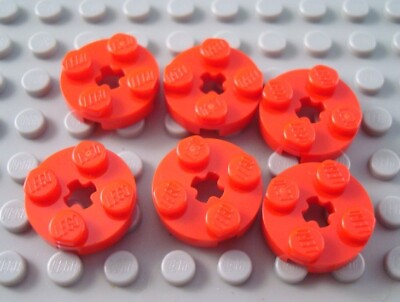 #ad New LEGO Lot of 6 Red 2x2 Round Plate Pieces $1.29