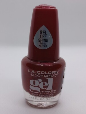 #ad LA Colors Color Craze Gel Extreme Shine Nail Polish Red $3.95