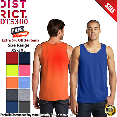 #ad District DT5300 Mens Sleeveless The Concert Round Neck Stylish Tank Top $8.07