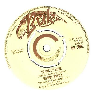 #ad Freddy Breck Years Of Love UK 7quot; Vinyl Record Single 1974 BU3002 Buk 45 VG GBP 3.75
