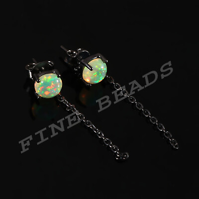 #ad Ethiopian Opal Jewelry Dangle Earrings Handmade Jewelry Natural Opal J 388 $36.72