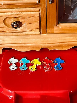 #ad 5 Cartoon Enamel Charms Primary Colors Lot For DIY Jewelry Making $9.99