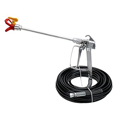 #ad Airless Spray Gun and 50 Feet Hose Kit With 12quot; Extension Pole 3600 PSI Reve... $57.49
