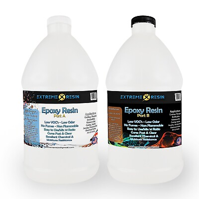 #ad Epoxy resin 1 gallon kit excellent clarity clear easy mixing free delivery $55.00