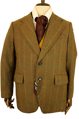 #ad BRITISH TWEED TAILORED 40quot; GREEN SPORTING VINTAGE COUNTRY TWEED JACKET GBP 55.00