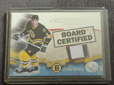 #ad 2001 02 Fleer Greats of the Game Board Certified Cam Neely White Piece Bruins🔥 $6.00