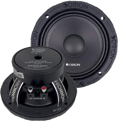#ad Orion XTX654DC High Efficiency 6.5quot; 1400W MAX Mid Range Dust Cap Loud speakers $119.95