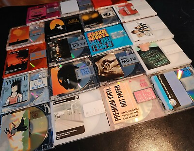 #ad 90 Printable Pre Cut Inkjet Glossy Vinyl Minidisc Labels Face Label and Spine $25.00